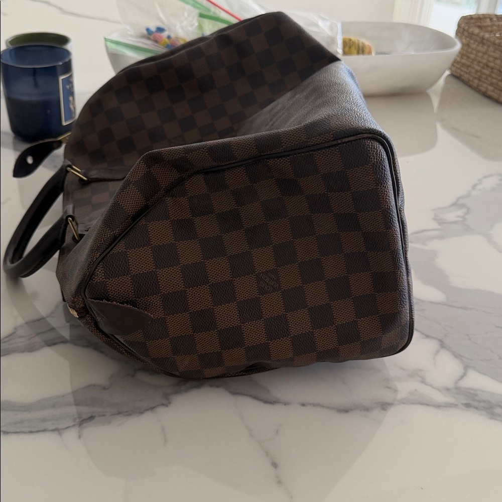 Louis Vuitton Brown Checkered Satchel - Picture 7 of 8